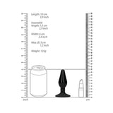 Interchangeable Butt Plug Set - Pointed Medium - Black