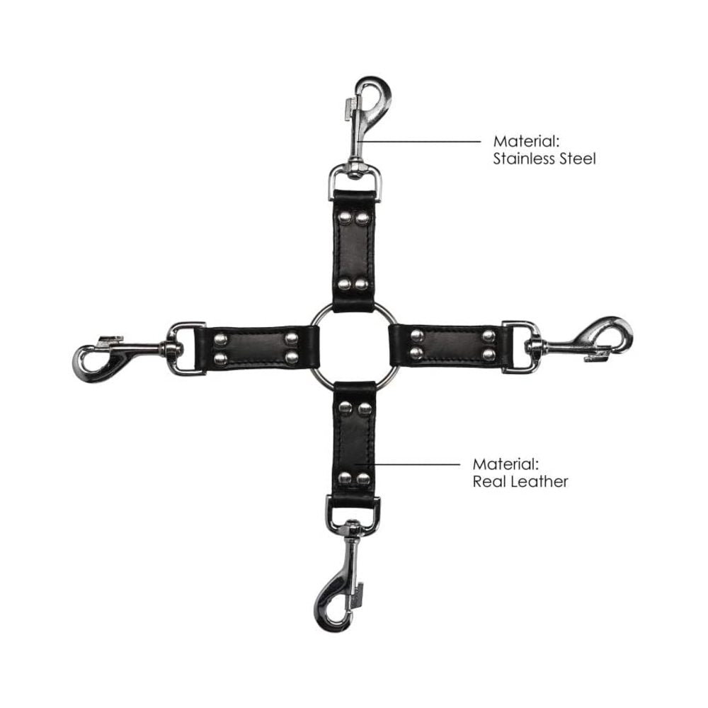Ouch! Pain - Saddle Leather 4-way Hogtie Cross