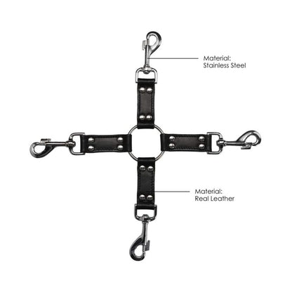 Ouch! Pain - Saddle Leather 4-way Hogtie Cross