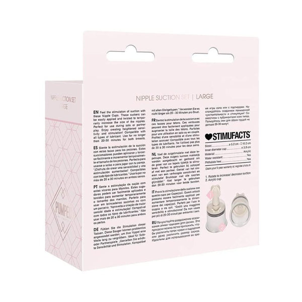 Pumped - Nipple Suction Sets Large - Rose