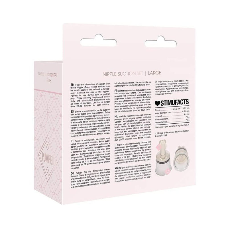 Pumped - Nipple Suction Sets Large - Rose