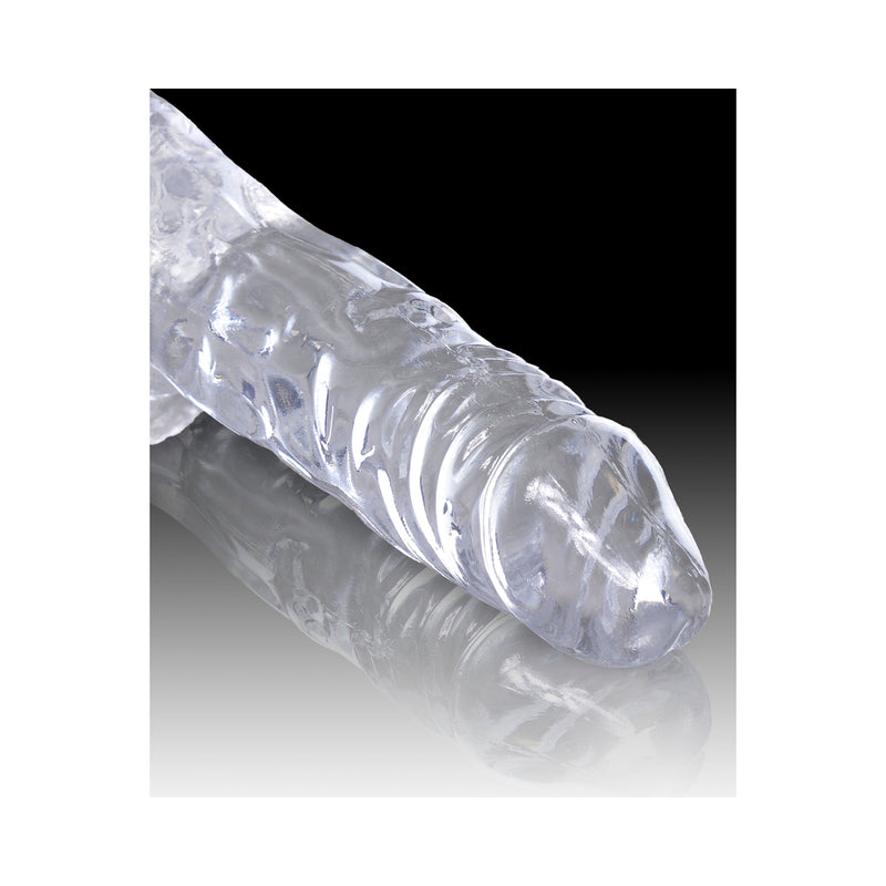 King Cock Clear 4in Cock With Balls