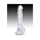 King Cock Clear 8in Cock With Balls