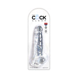 King Cock Clear 8in Cock With Balls