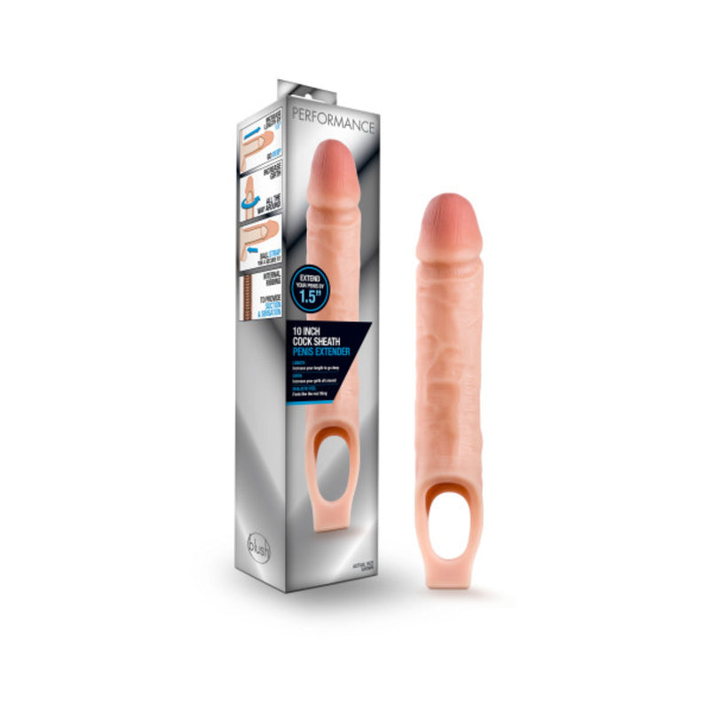 Performance - 10 Inch Cock Sheath Penis Extender - Vanilla