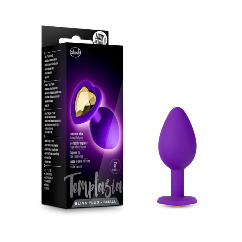 Blush Temptasia Bling Plug w/Gem Small - Purple