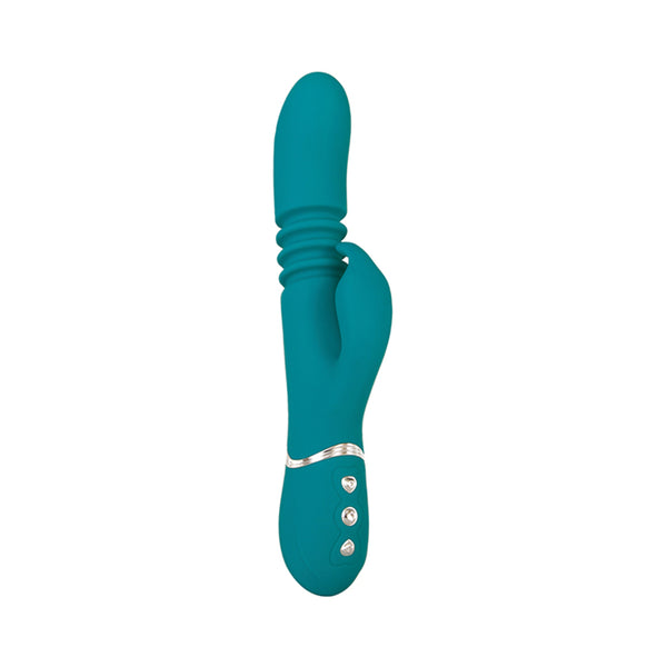 Adam & Eve Eve's Rechargeable Thrusting Rabbit - Green