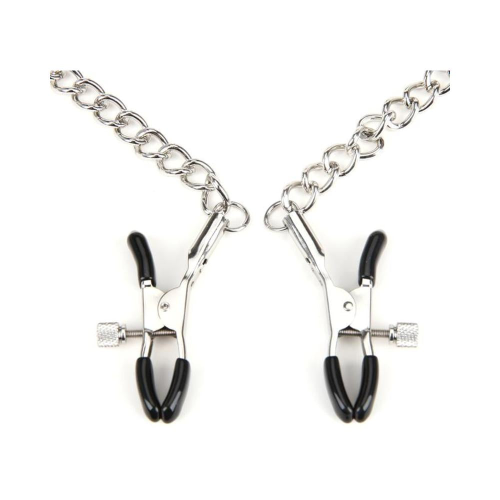 Lux Fetish Breathable Gag With Nipple Clamp