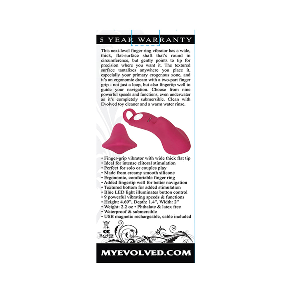 Evolved Frisky Finger Rechargeable Bullet - Burgundy