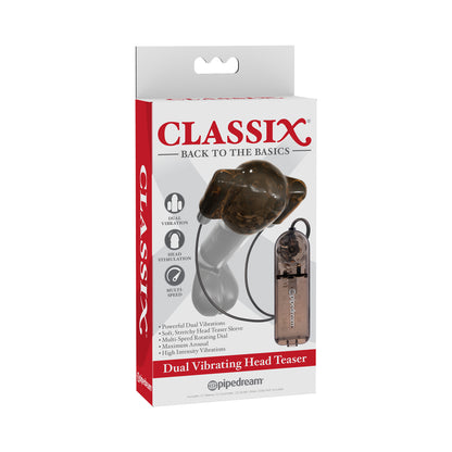 Classix Dual Vibrating Head Teaser - Blue/Clear