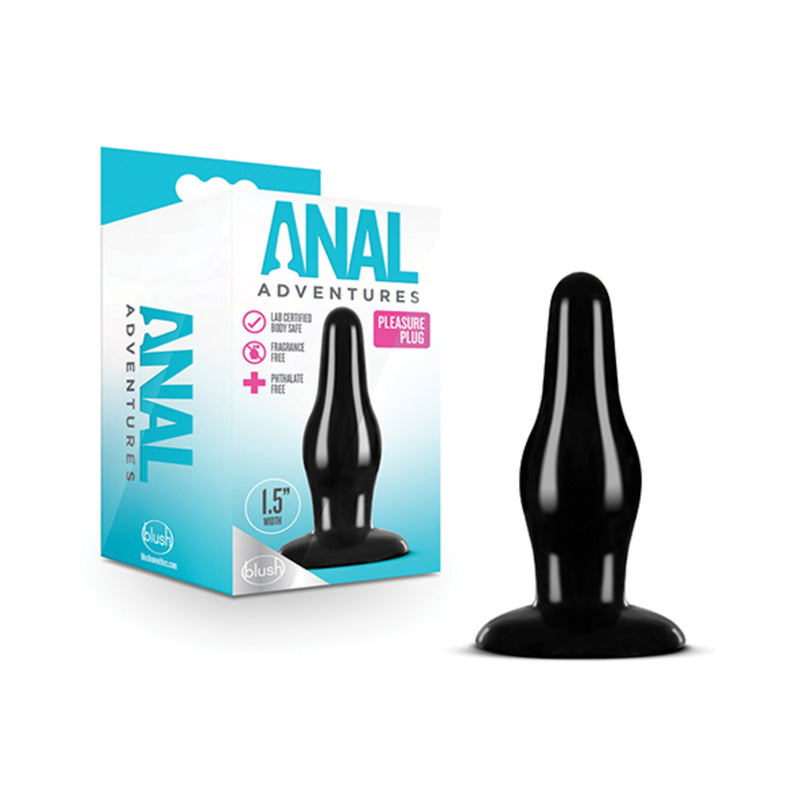 Blush Anal Adventures Pleasure Plug - Black