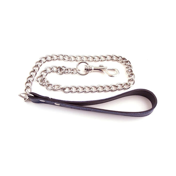 Leather Lead With Chain