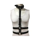 Female Chest Harness with Choker -BLACK