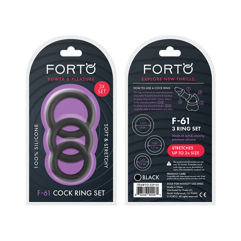 Forto F-61: 3 Piece C-ring Set 100% Silicone