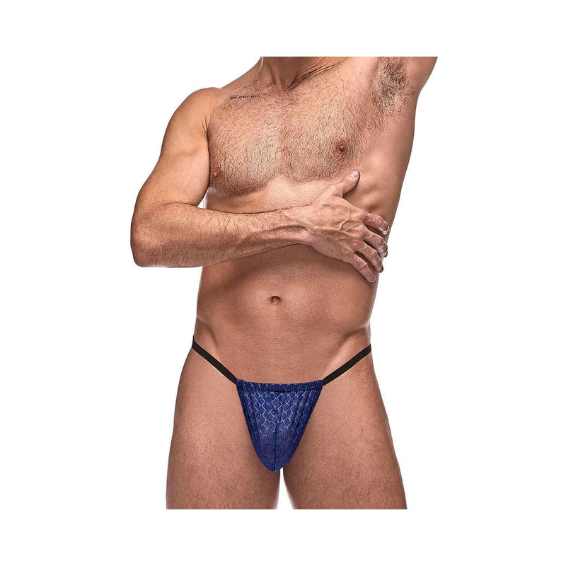 Diamond Mesh Posing Strap Blue O/S