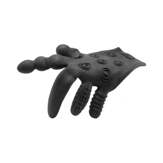 Fist It Silicone Stimulation Glove - Black