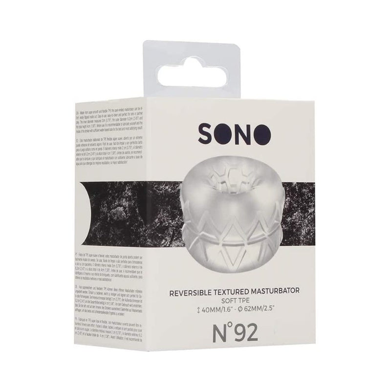 Sona N0. 92 - Reversible Textured Masturbator Clear