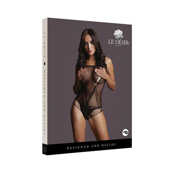 Shots Le Desir Contrast Net Teddy Os Black