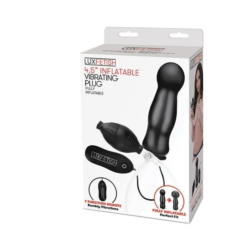 Lux Fetish 4.5" Inflatable Vibrating Plug