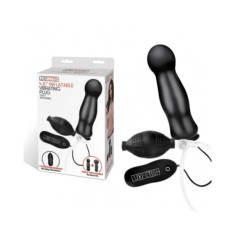 Lux Fetish 4.5" Inflatable Vibrating Plug