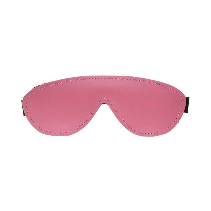 Kinklab Pink Bound Leather Blindfold