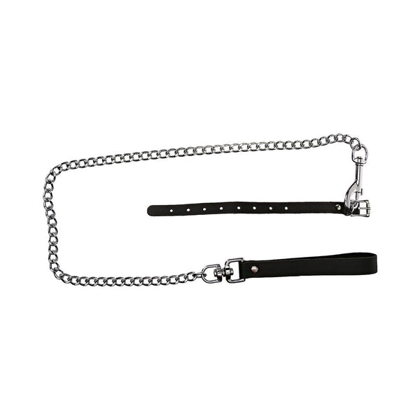 Kinklab Buckling Cock Ring And Chain Leash Set