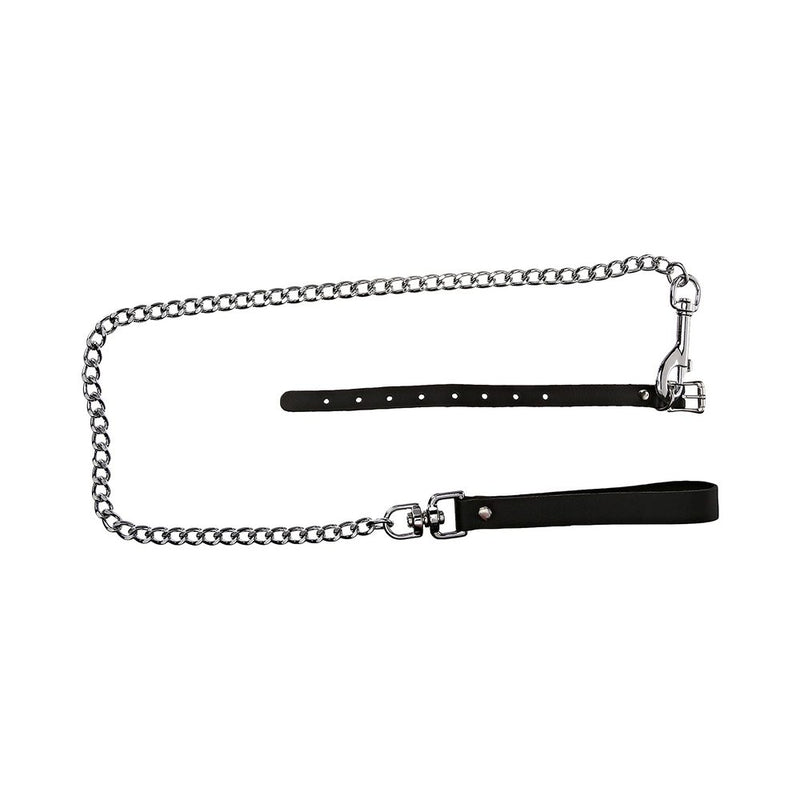 Kinklab Buckling Cock Ring And Chain Leash Set