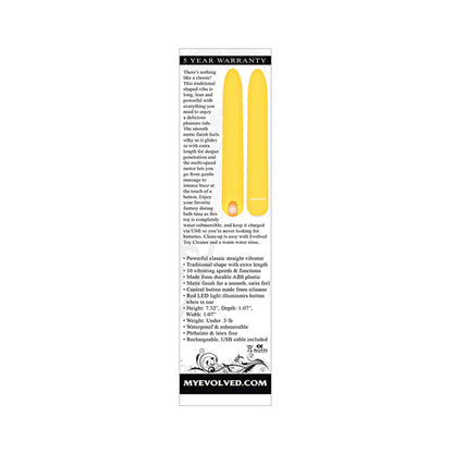 Evolved Sunny Sensations Rechargeable Silicone - Yellow