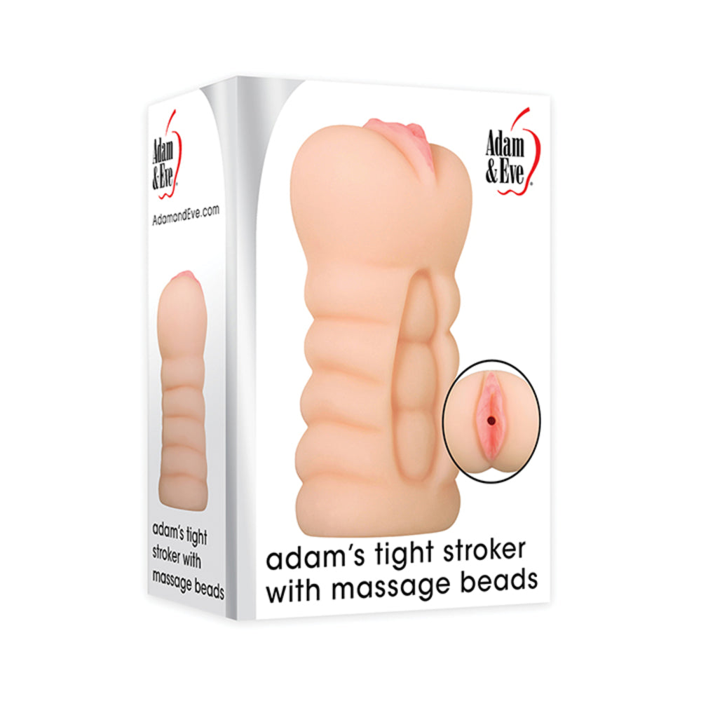 Adam & Eve Adam's Tight Stroker w/Massage Beads - Ivory