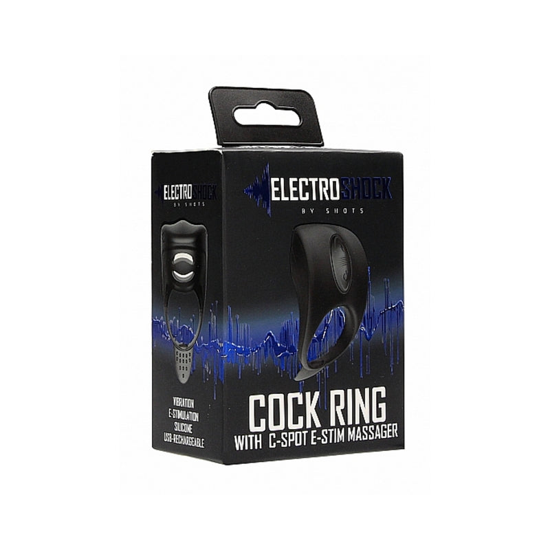 Shots Electroshock C Ring C Spot Massager Black