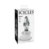 Icicles No. 91 - Glass Suction Cup Anal Plug - Clear