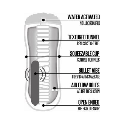 Happy Ending Vibrating, Self-lubricating Shower Stroker - Ass