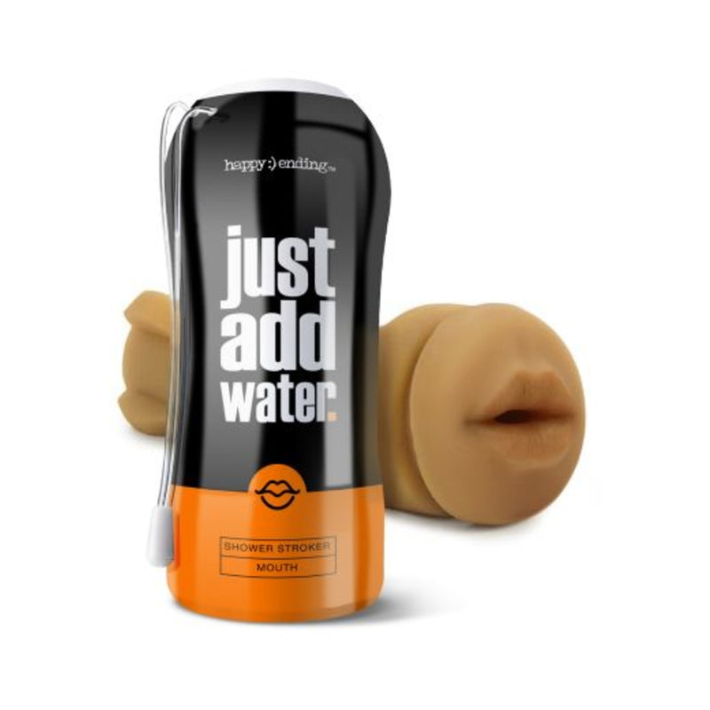 Happy Ending Just Add Water Self-lubricating Shower Stroker - Mouth