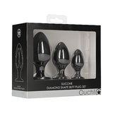 Ouchdiamond Shape Butt Plug Set Black