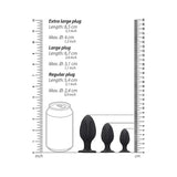 Ouchdiamond Shape Butt Plug Set Black