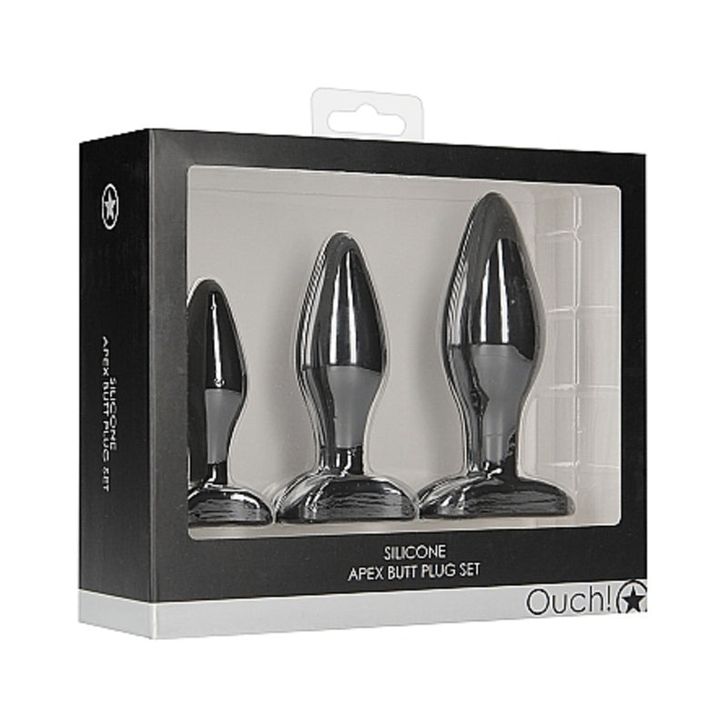 Ouch Apex Butt Plug Set Black