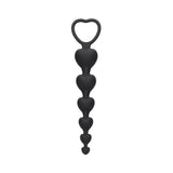 Ouch Anal Heart Beads Black
