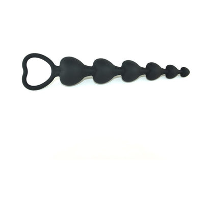 Ouch Anal Heart Beads Black