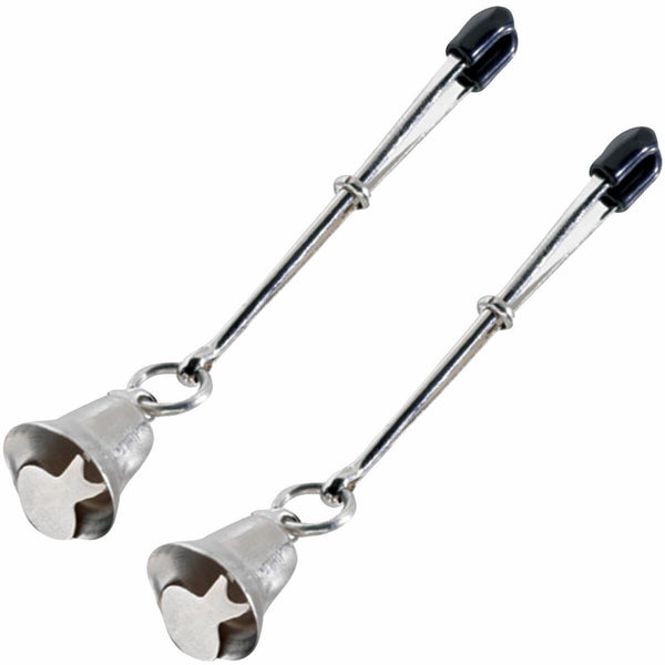 Bell Nipple Clamps Tweezer Style Rubber Tipped Adjustable
