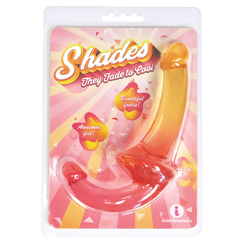 Shades Jelly TPR Gradient Strapless Strap On - Pink/Yellow