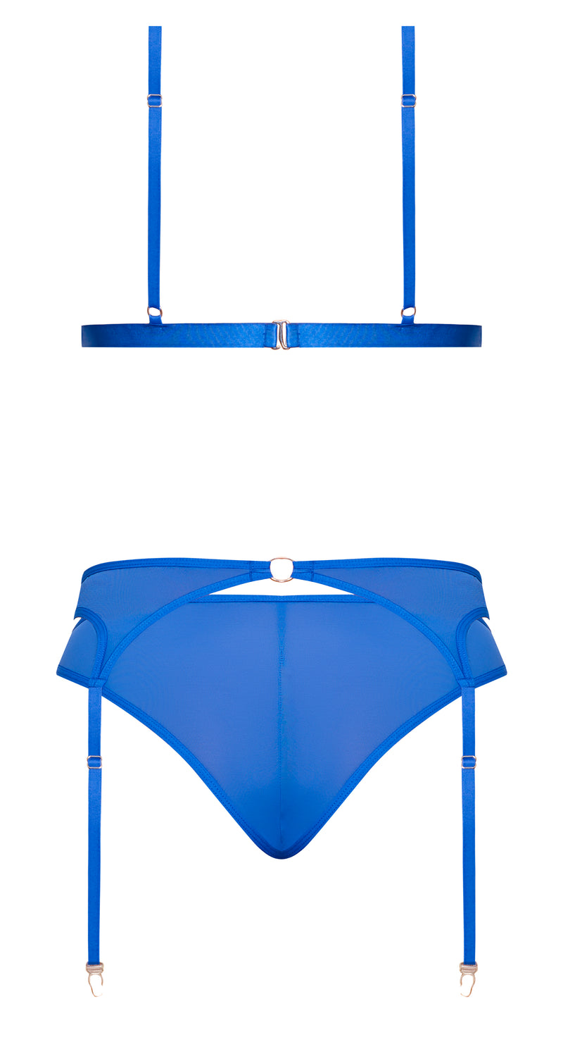 MS Sassy Bra, Garter&Rouched Panty Cob Q