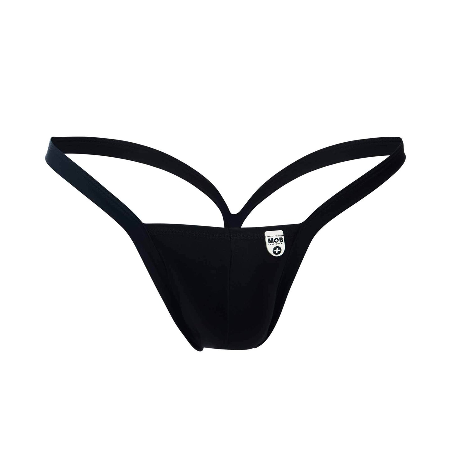 Male Basics Y Buns Thong Black MD