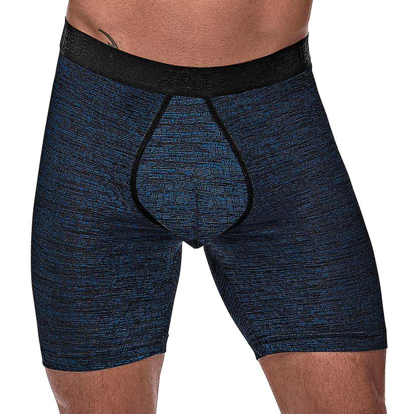 Male Power Peak Performance Long Short-Blue Small