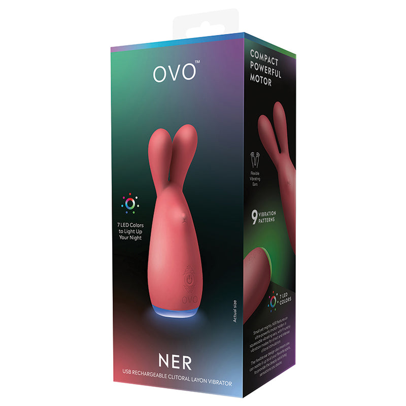 Ovo Ner Clitoral Vibrator Red/orange