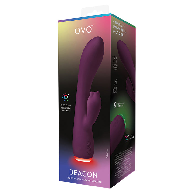 Ovo Beacon Dual Stim Vibe Purple