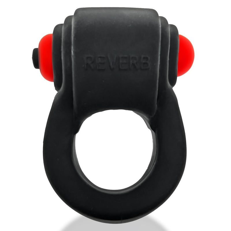 Hunkyjunk Revring Cock Ring w/Vibe - Tar w/Red Vibe