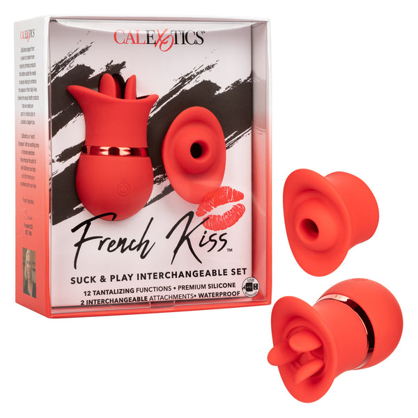 French Kiss Suck & Play Interchangeable Set - Red