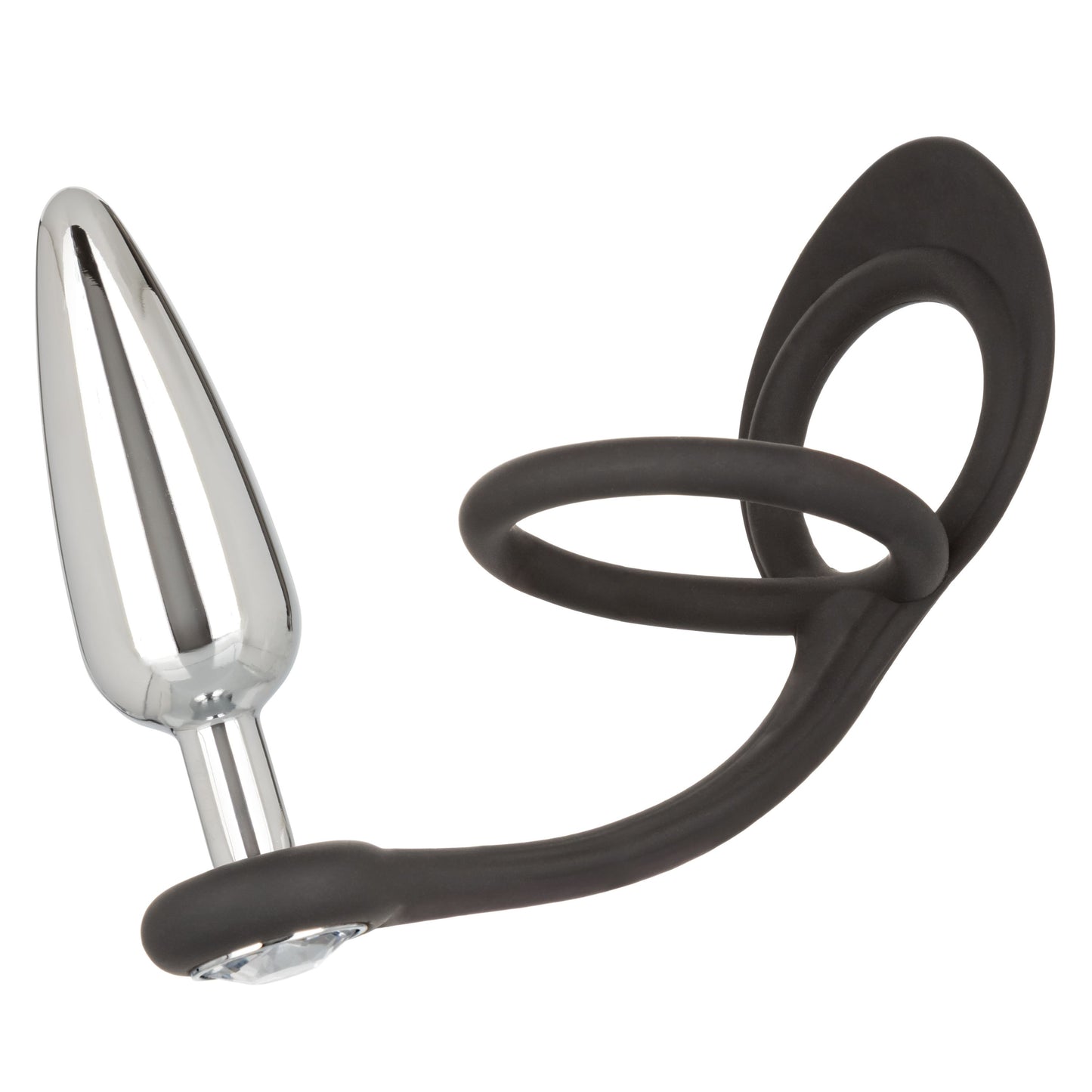 Star Fucker Slim Gem Plug w/Silicone Enhancer - Black