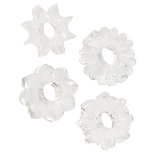Basic Essentials Rings - Clear Set of 4