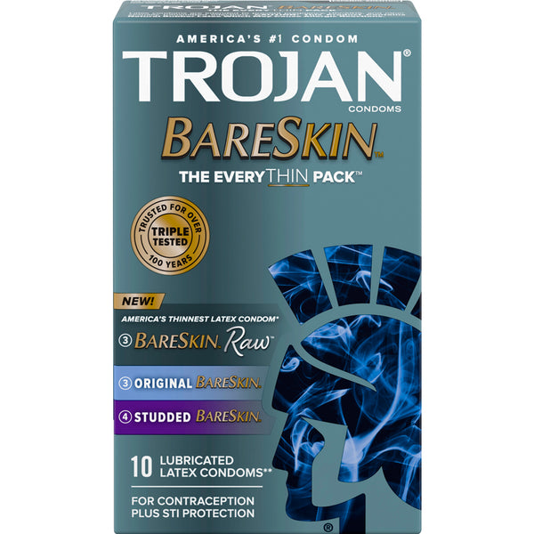 Trojan BareSkin EveryTHIN Condom - Variety Pack of 10
